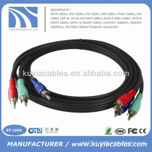 3RCA Rouge Vert Bleu RGB Composant câble 6ft Vidéo HDTV Or